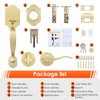 Haidms Gold Front Door Handle and Deadbolt Set, Front Door