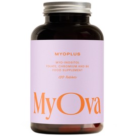 MyOva 3 Pack of MyOva Myoplus - Natural Female Support Supplement for PCOS - 4000mg Myo-Inositol + 200ug Folate + 100ug Chromium - **15% Saving** - 90 Days Supply, 360 Tablets - Made in The UK