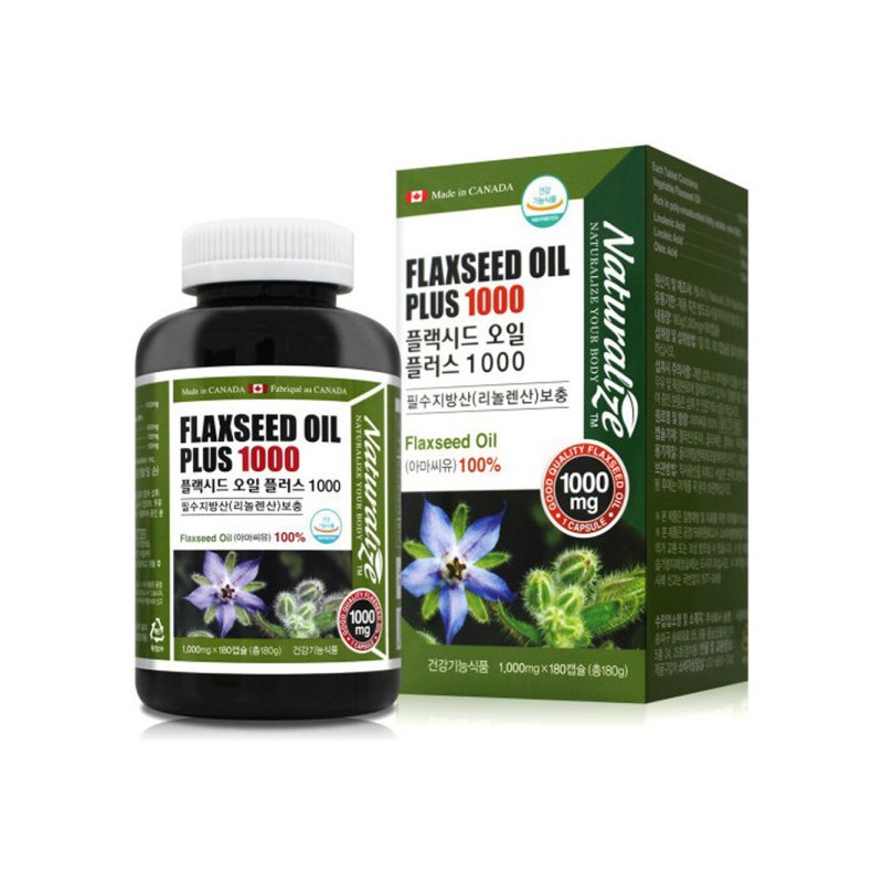 V Solution Flaxed Oil Plus 1000 180C Vegetable Omega 3