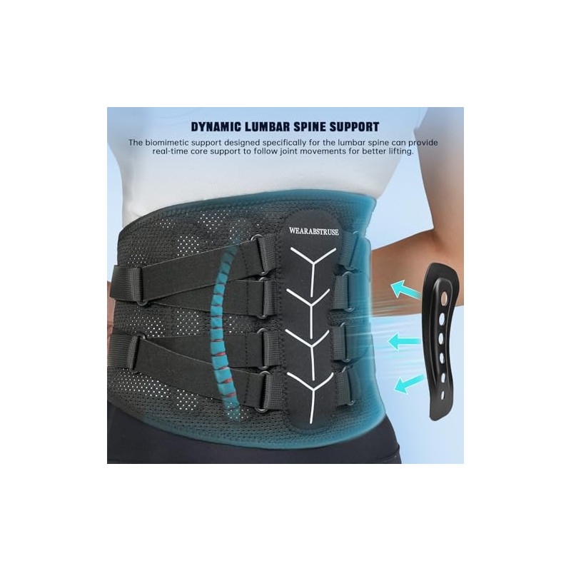 Cinturón de apoyo lumbar ajustable para hombres y mujeres, soporte