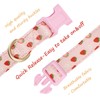 Petiry Pink Dog Collar with Detachable Sailor BowTie,Quick Release Buckle