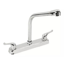 Lion Tools Grifo mezclador  doble comando Lion Tools 3550  plateado acabado cromado