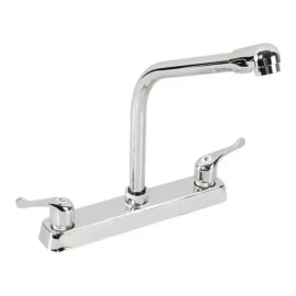 Lion Tools Grifo mezclador  doble comando Lion Tools 3550  plateado acabado cromado