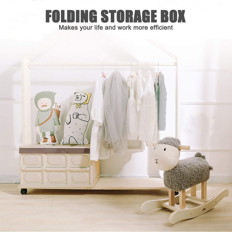 jocabo Collapsible Storage Box with lid 30L Lidded Storage Bin
