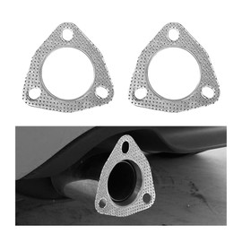 NYTKL 2PCS Exhaust Gasket, 2.25" 3-Bolt High Temperature Exhaust Flange Gaskets, Multifunctional Header Gaskets Replacement for Mufflers Catalytic Converters, Car Accessories