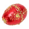 Egg Style Jewelry Trinket Box Zinc Alloy Hand Painted Enameled