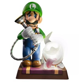 First 4 Figures Luigis Mansion 3 Luigi and Polterpup 9-Inch PVC Collector Edition Statue, Green
