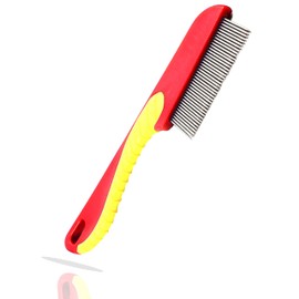 EXTRA FINE NIT HAIR COMB LARGE HANDLE Head Lice Egg Larva Remover Comb Anti-Lice (RED)