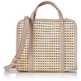 Cooco Shoulder Bag, Faux Leather Mesh Square 2-Way Mini Bag, yellow (350)