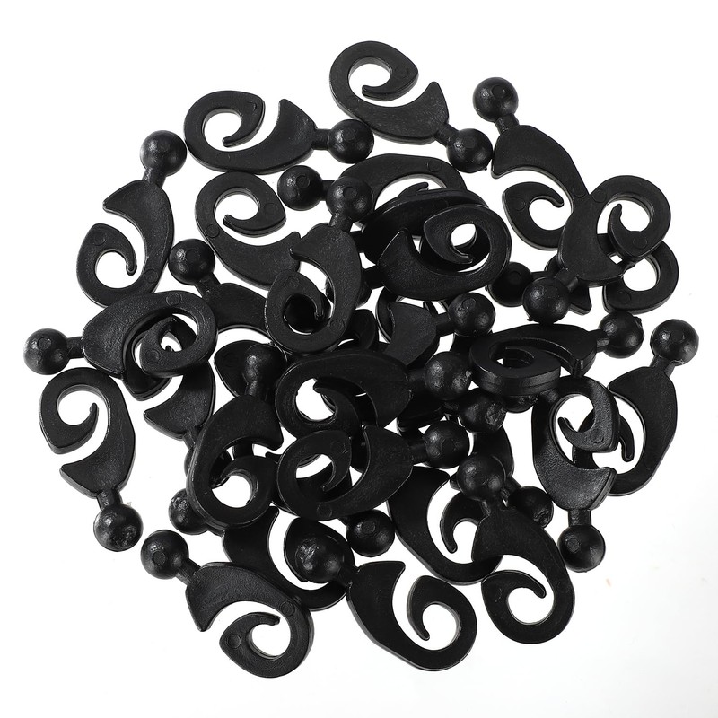 30pcs Gazebo Curtain Hooks, Plastic Shower Track Rings Multipurpose Accessories