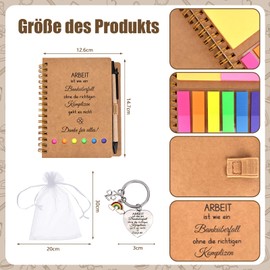 GADITIEK GADITIEK Geschenk Kollegin, Abschiedsgeschenk Kollegen Jobwechsel, Inklusive Notizbuch und Schlüsselanhänger, Beste Kollegen Geschenk, Abschied Kollegin Geschenk, Danke Geschenke Kollegen