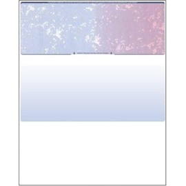 Business Voucher Check Stock - 2500 Sheets, Check on Top, Blue/Red Prismatic