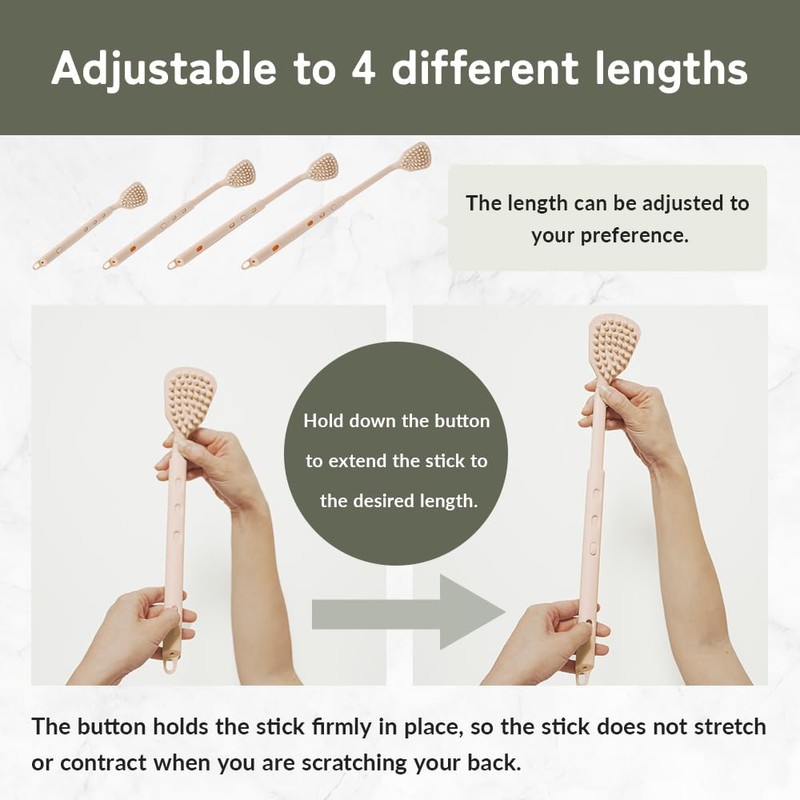 Back scracher Lotion applicator Cream applicator (baige)