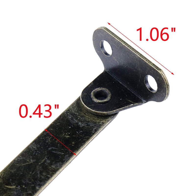 MY MIRONEY 2 Pieces Antique Bronze Lid Support Hinges Iron