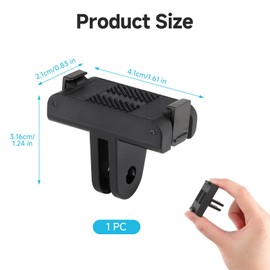 UIHRLM Magnetic Mount Compatible with DJI Osmo Action 5-Pro, Quick Release Magnetic Adapter for Action 4/3, Folding Expansion Bracket Action Camera Accessories Fit Tripod Selfie (Black)