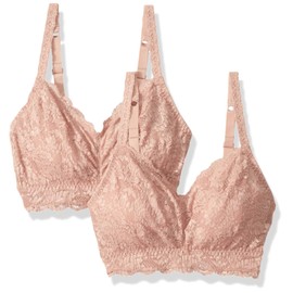 Cosabella womens Never Say Never Curvy Sweetie Bralette 2 Pack Bra, Mandorla/Mandorla, Large US