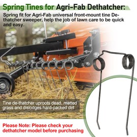 Pulems 46761 Dethatcher Replacement Spring Tine for Agri-Fab Lawn Sweeper, 8Pack 1/8" Diameter Thatcher Tine Compatible with Agri-Fab Universal Front-Mount Dethatcher Lawn Sweeper, Dethatcher Parts