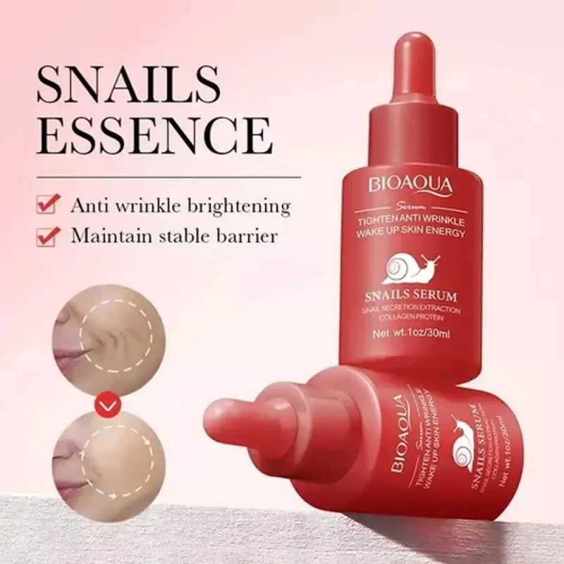 Bioaqua sérum esencia baba de caracol, anti-manchas y antiarrugas