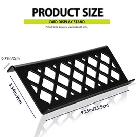 12 Pack Modular Trading Card Risers for Display Case, 9.25 in Long