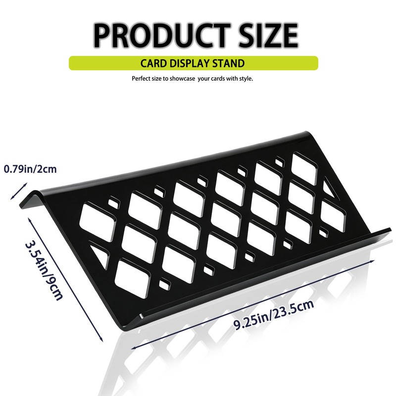 12 Pack Modular Trading Card Risers for Display Case, 9.25