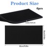 6 Pack Black Bar Mat - 6" x 12" Rubber