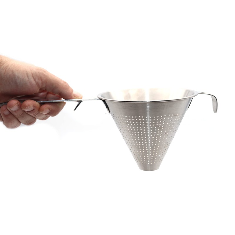 cocktail Chinese Kitchen Conical Sauce Filter Sieve Deep Drainer Stainless