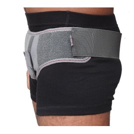 Wonder Care- Grey Inguinal Hernia Support Truss brace for Single / Double Inguinal or Sports Hernia with Two Removable Compression Pads & Adjustable Groin Straps Surgery & injury Recovery belt-Medium