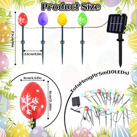 Shinybox Shinybox Osterei Lichtdekoration, 10 LEDs Solar Ostereier Gartenleuchten, Ostereier Lichter Outdoor, Ostern Deko, LED Eier Ostern fr Ostern Dekoration Party Outdoor Garten Festival