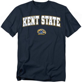 LOGOVISION Kent State University Arch Logo Unisex Adult T Shirt, Navy, X-Large