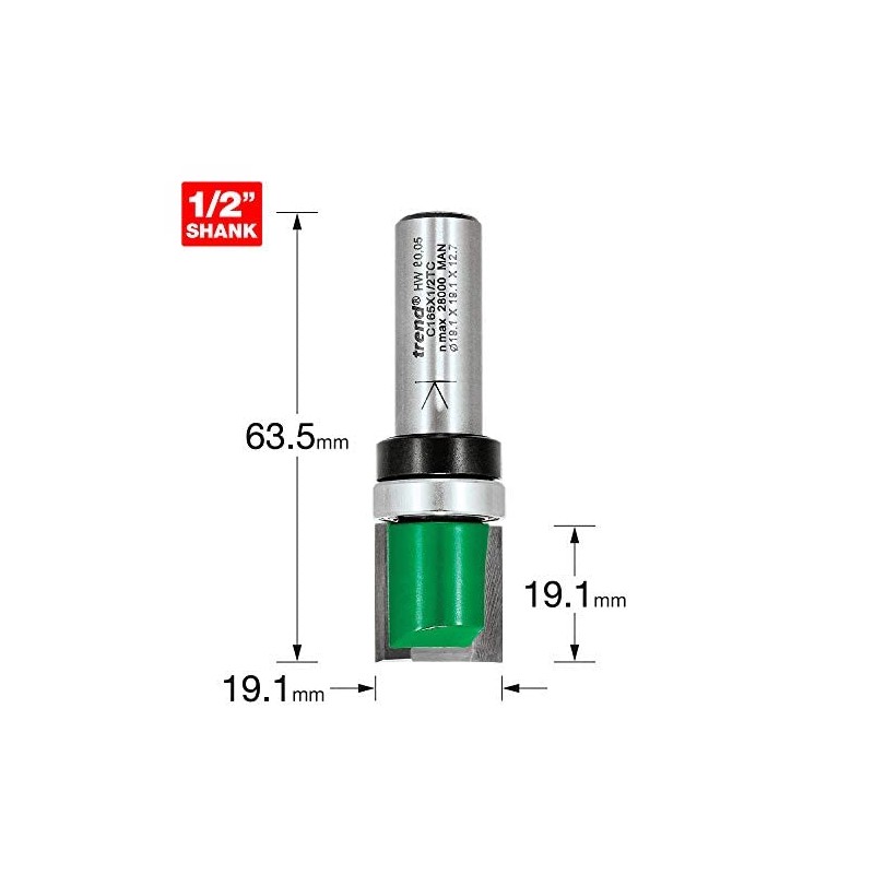 Trend CraftPro Guided Profiler Router Cutter Bit, 1/2 Inch Shank,