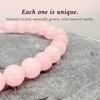 SuriNexCentrics Natural Rose Quartz Crystal Bracelet, 6mm Beads, Pink, Elastic