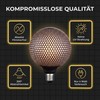 greenandco Vintage Design LED Lamp Black Patterned Hexagons Dimmable E27