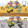 Magnetic Tiles Magnetic Construction Set with 2 Cranes Boys Toys