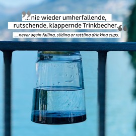 Silwy® Magnetic Drinking Cup in Very Berry Colour Including a Leak-Proof Lid and a Metal Nano Gel Pad for Stable Placement and Transport - Perfect for Camping and Boating