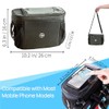 MTSBDM Bike Handlebar Insulated Bag with TPU Touch Screen, Front
