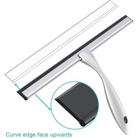 Standard Shower Glass Doors Squeegee Replacement Silicone Rubber Blade 10 inch 2PCS