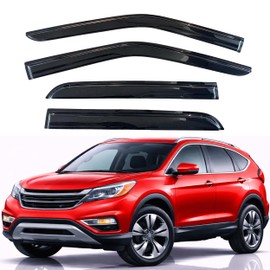 KPY Rain Guards Fit for 2012-2016 Honda CRV, Out-Channel Window Visors Vent Wind Deflectors 4PC, Car Accessories for 12-16 CR-V