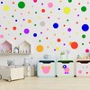 148 Pieces Rainbow Polka Dot Wall Decals Set Peel and