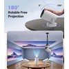 Amz Camel Mini Projector with WiFi 6 and Bluetooth 5.4,