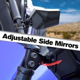 HAKA TOUGH Side Mirrors for Yamaha YXZ 1000 Accessories 2019-2023 Rear View Mirror for YXZ1000r 1000ss Side View, 2 PCS