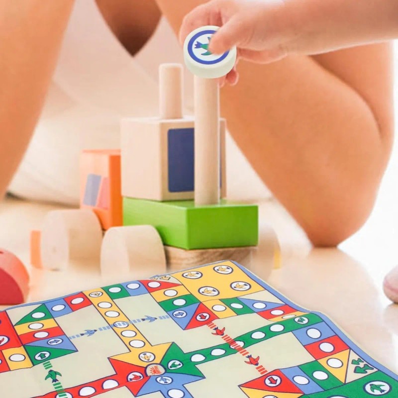 Tapete De Juego Para Niños Con Ludo 90x90cm, Tapete Bebe