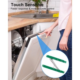 Dishwasher User Interface Control Button Assembly Fit for Electrolux Frigidaire FFID2426TS LFID2426 Series, Dishwasher Switch Assembly Board Replace 5304518467