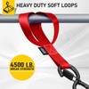 Soft Loop Tie Down Straps - 1,500 Load Capacity &