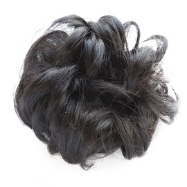 JewelVOX Wig, Women's Hair Accessories, Chunchie, Chignon, For Ponytails, Point Wig, Wedding, Coming-of-Age Ceremony, Hair Extensions (Natural Black (2))