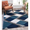 Well Woven Good Vibes Nora Blue Modern Geometric Stripes and