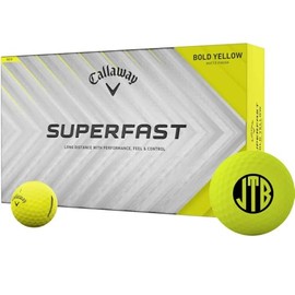 Callaway Golf Superfast Bold Yellow Monogrammed Golf Balls - 15 Pack - 2025 Model