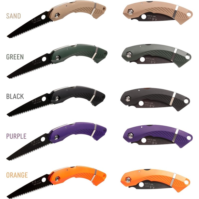 Village Blacksmith Folding Pocket Saw with Aluminum Carabiner, Made in