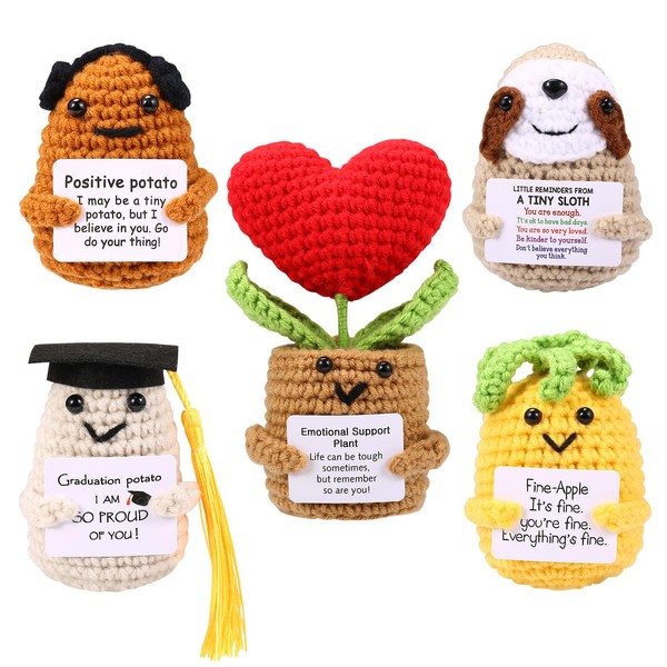 ToKinCen Set of 5 Positive Pocket Hugs with Motivational Cards