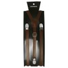 CUFF.JP Leather Clip Suspenders White Black Dark Brown Light Brown,