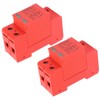 2Pcs Surge Protective Devices DC Photovoltaic Arrester 2P 40KA with